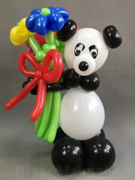панда из шаров